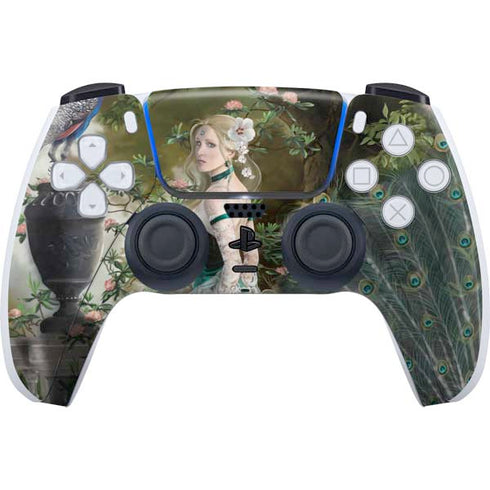 Woman with Peacocks by Nene Thomas PS5 Controller Skin